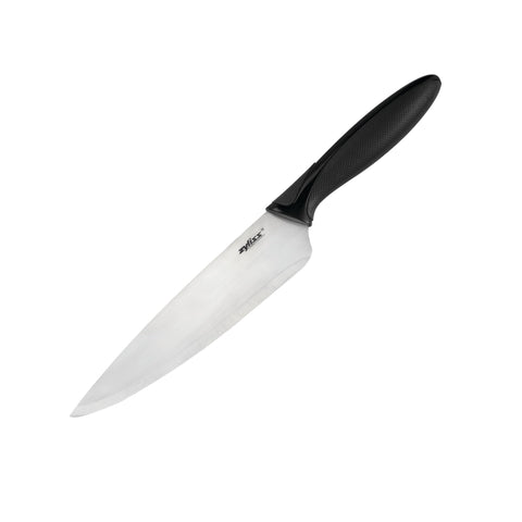 Cuchillo Zyliss Chef con funda protectora para almacenamiento seguro.