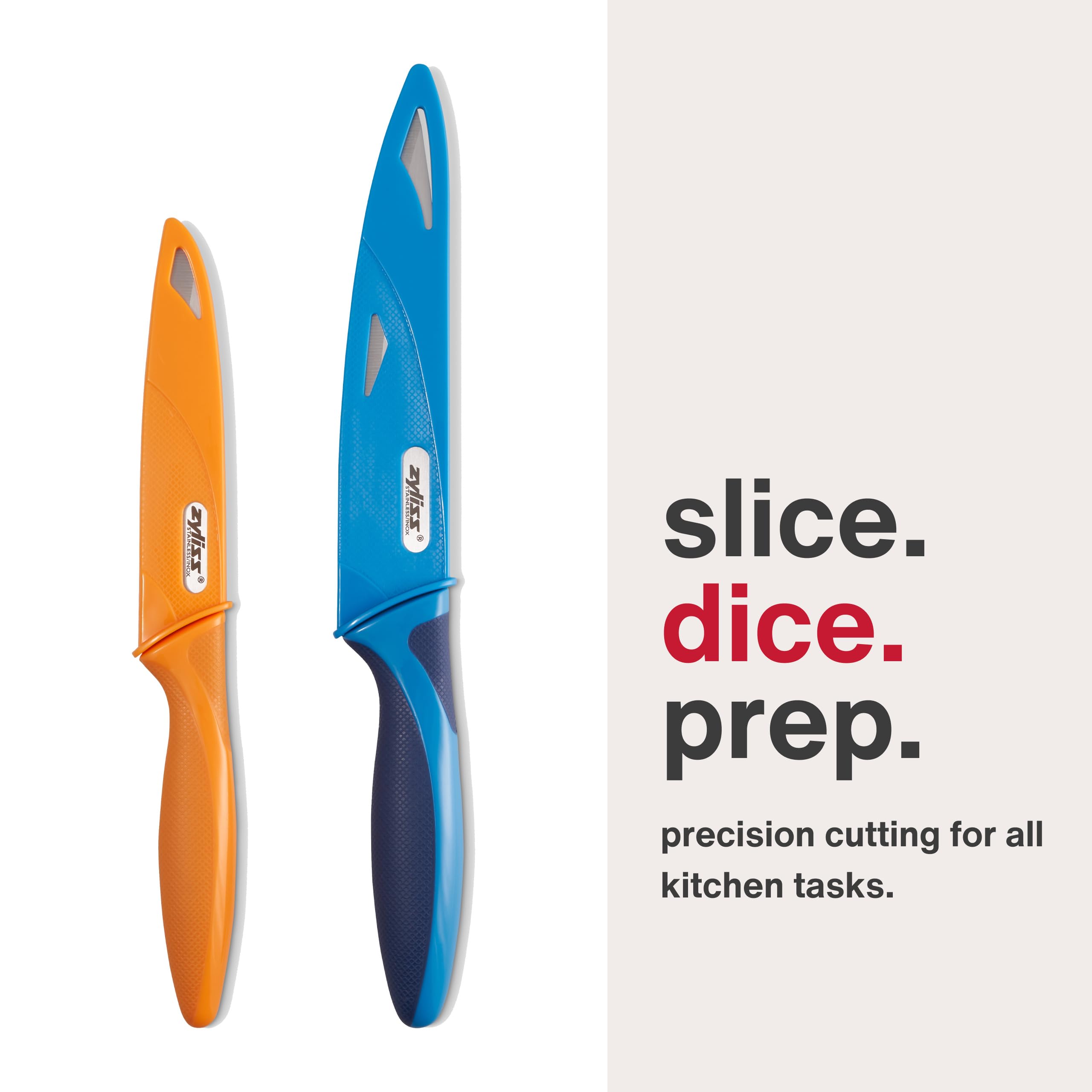 Cuchillo de utilidad Zyliss serrado para carne y fruta, cortes limpios.