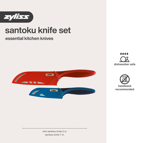 Zyliss juego de dos cuchillos santoku para uso diario