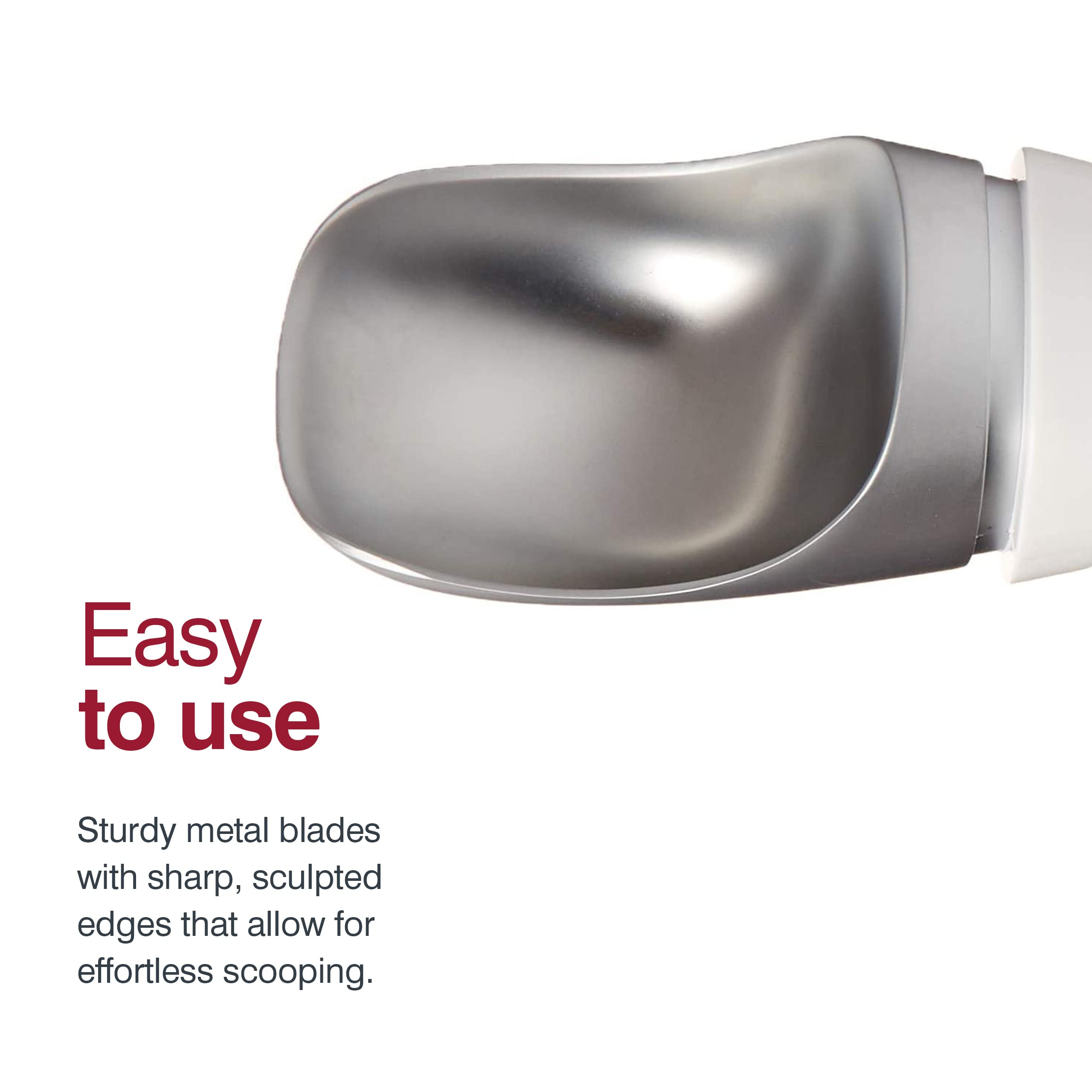 Gancho para colgar de Zyliss Right Scoop para almacenamiento sencillo.