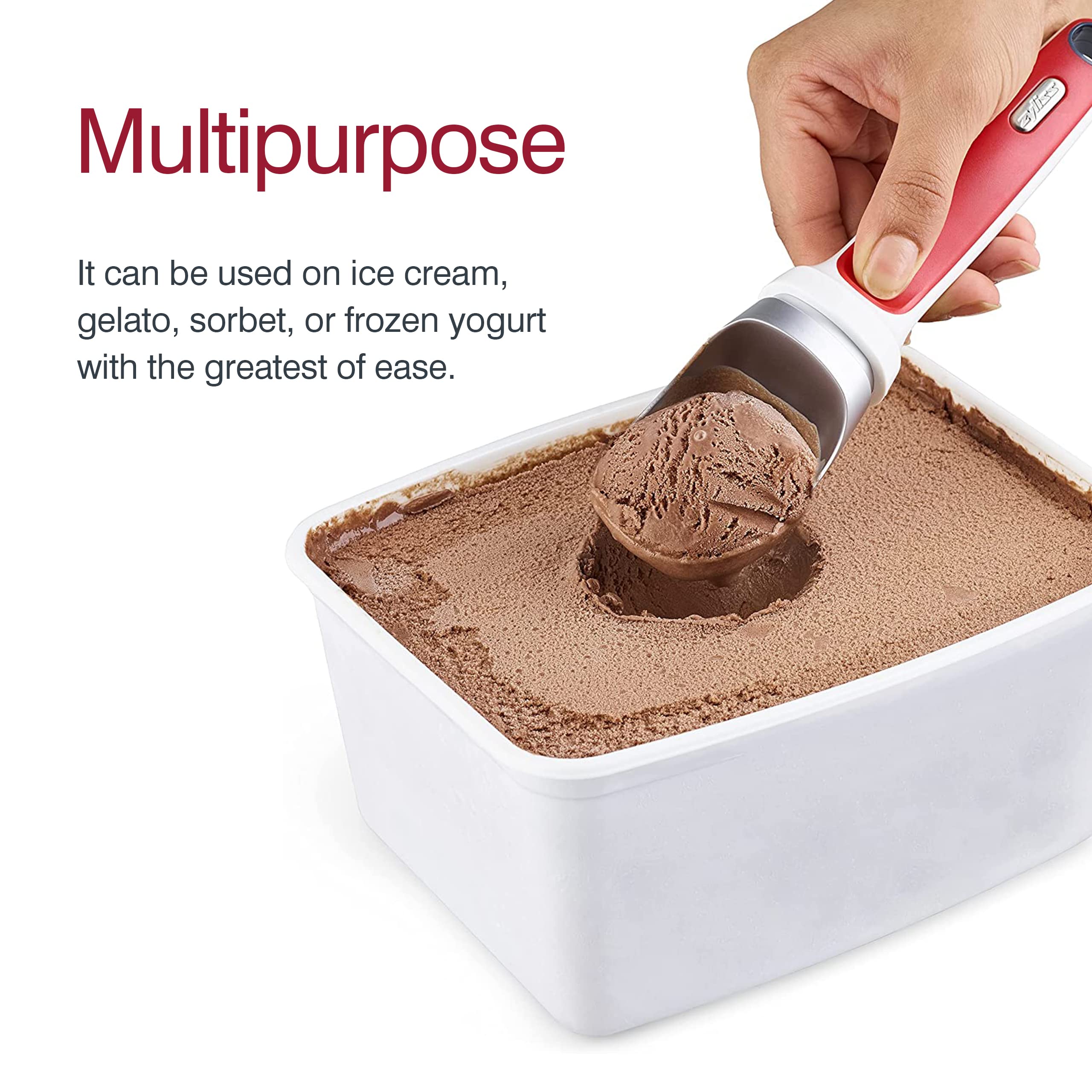 Zyliss Right Scoop apta para lavavajillas para limpieza rápida.