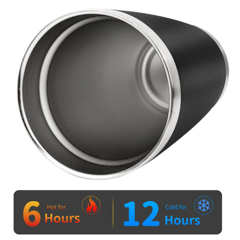 Zynkify vaso térmico 20oz, acabado pulverizado negro, resistente a arañazos.