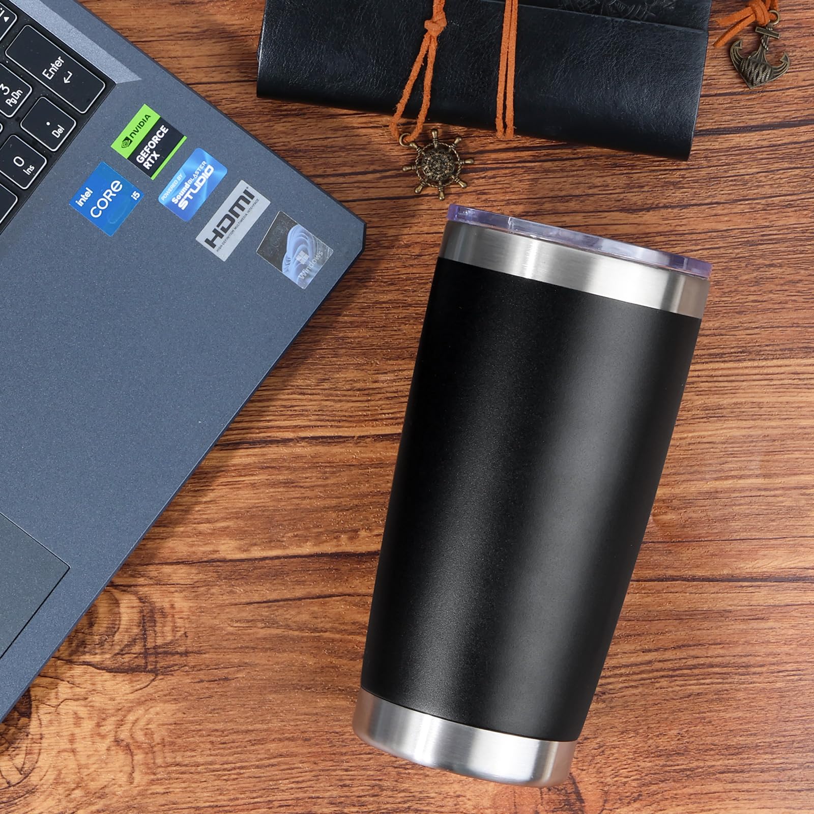 Zynkify vaso térmico 20oz con doble pared, aislamiento al vacío.