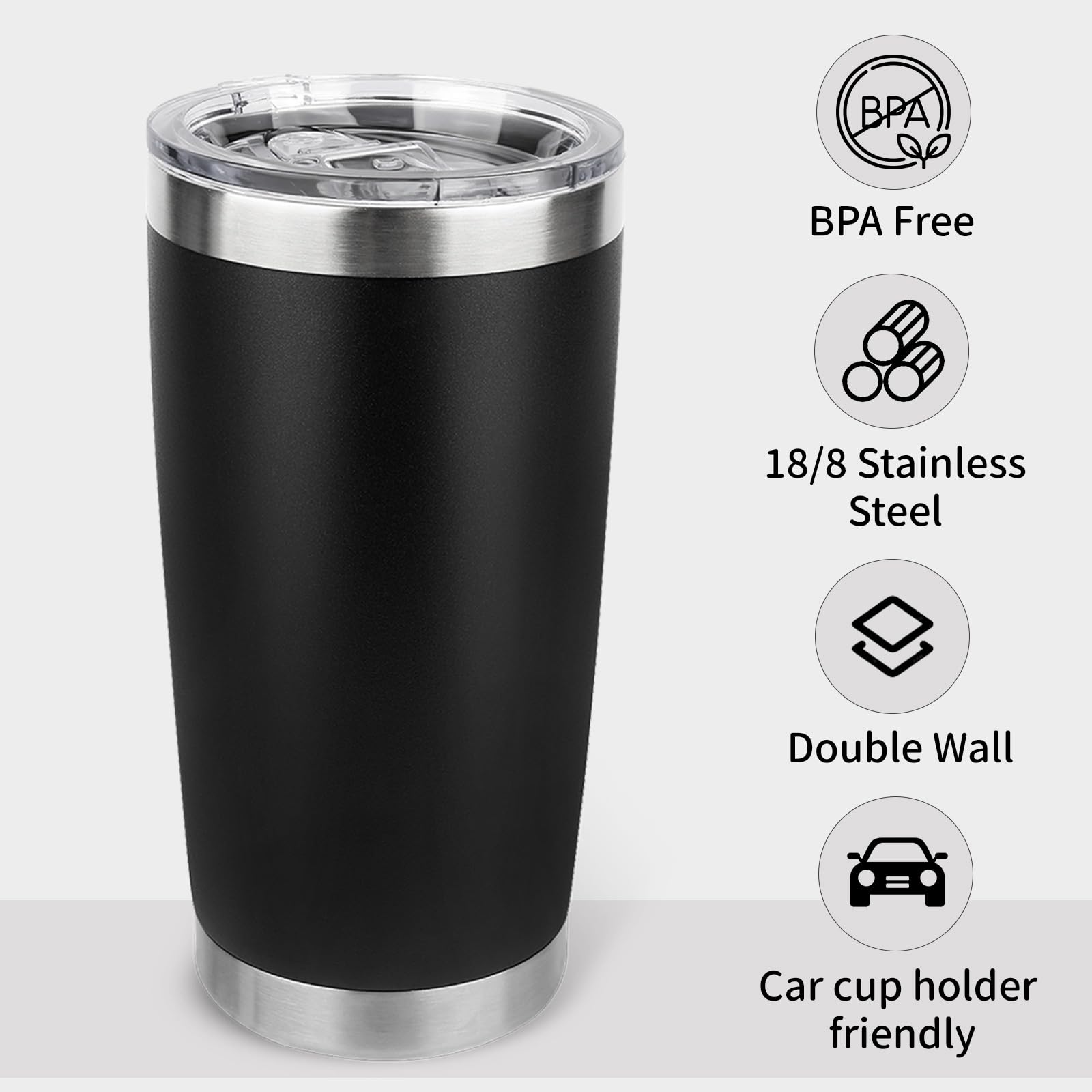 Zynkify vaso térmico 20oz interior pulido, evita olores y manchas.