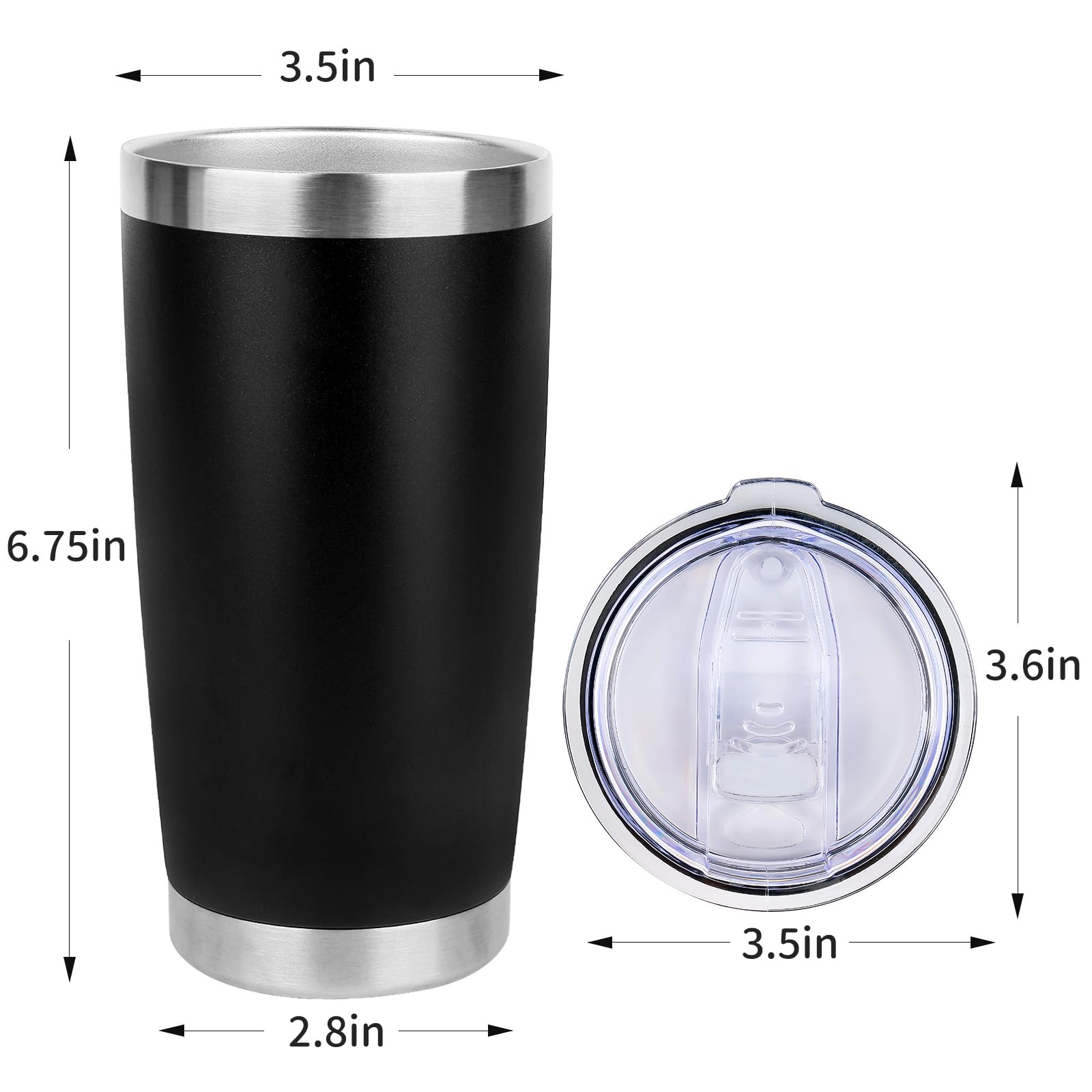 Zynkify vaso térmico 20oz ideal para viaje y exteriores.