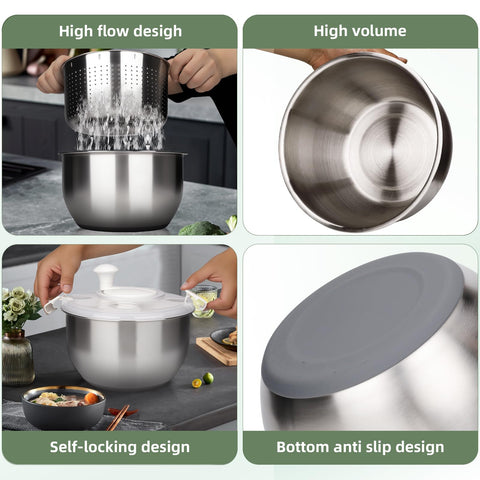 Zypilatsry materiales seguros para alimentos con plástico y acero inoxidable.
