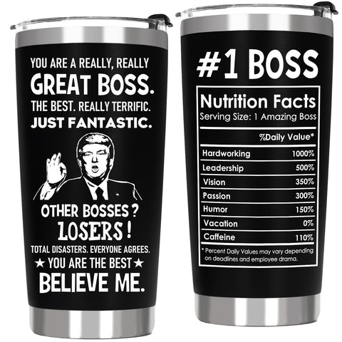 Taza ZyraGleam 20oz negra con diseño divertido para la oficina.