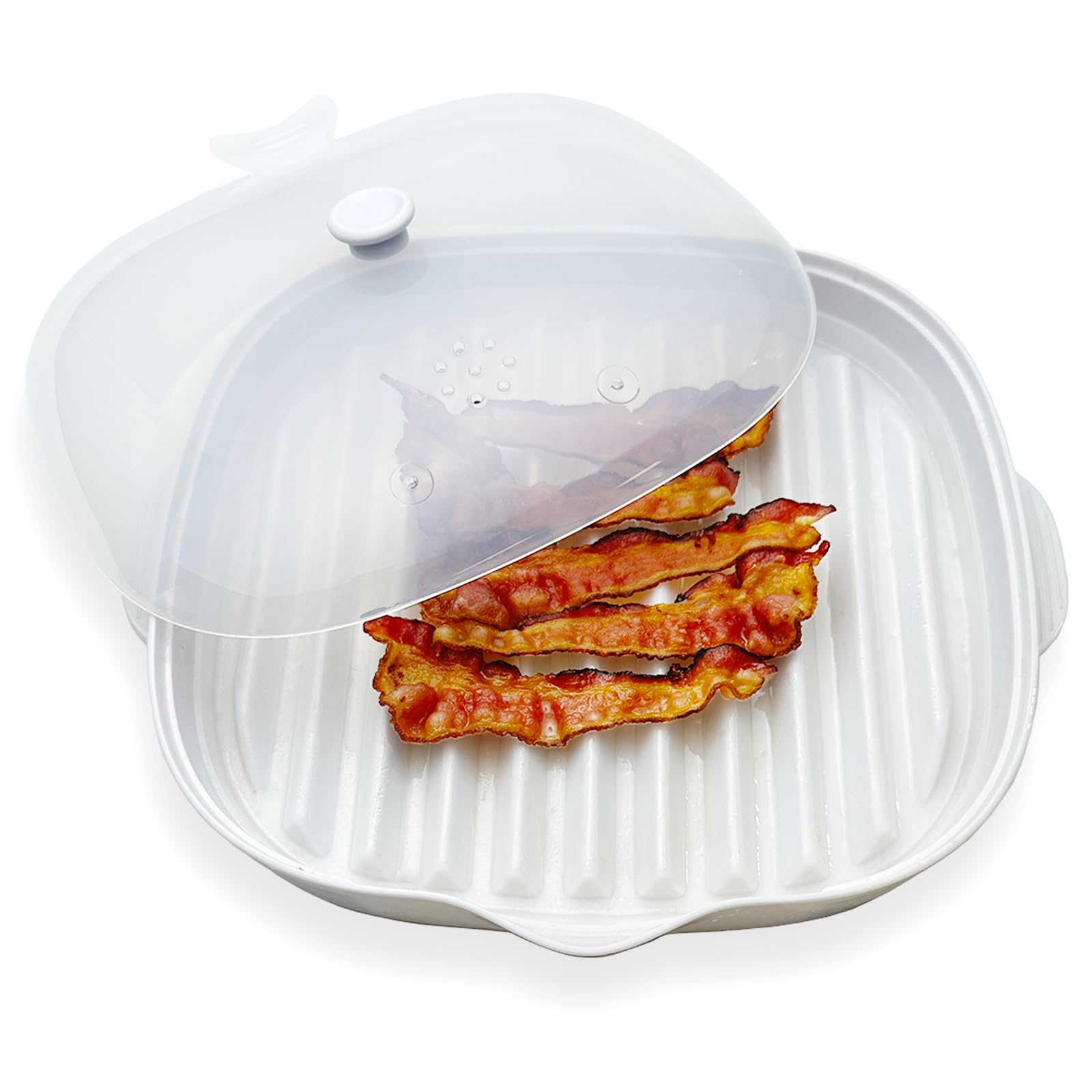 zyxgogogo bandeja-tocino-microondas: cocción rápida y crujiente sin ensuciar.