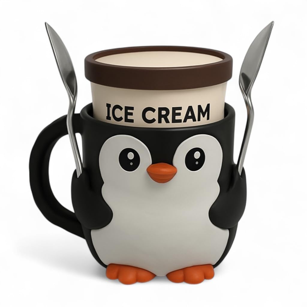 Porta pinta de helado ZZ LIFE con pingüino para evitar derrames.