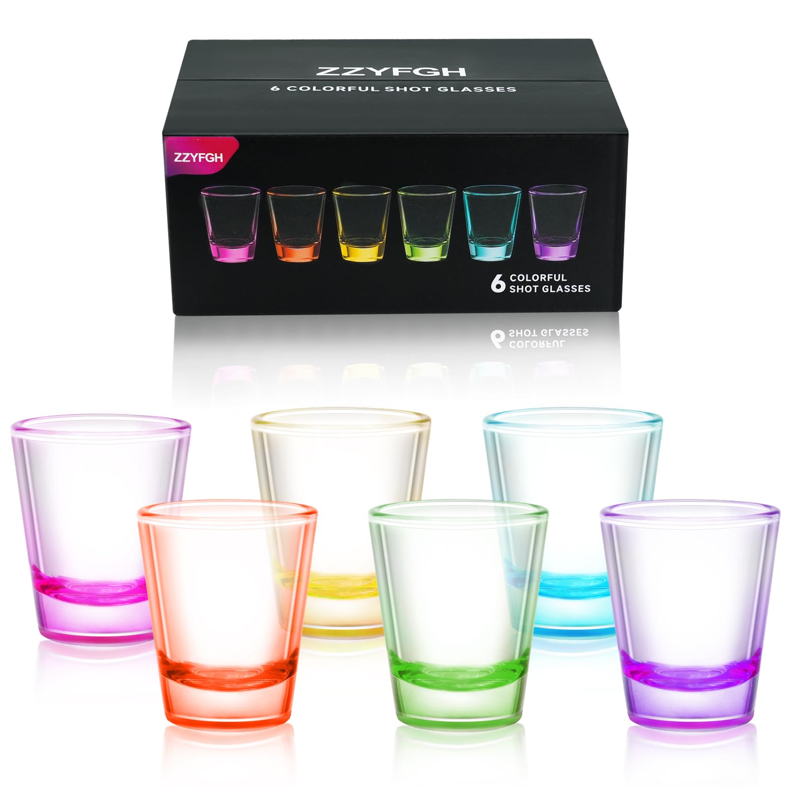 Vasos chupitos ZZYFGH con base pesada para mayor estabilidad.