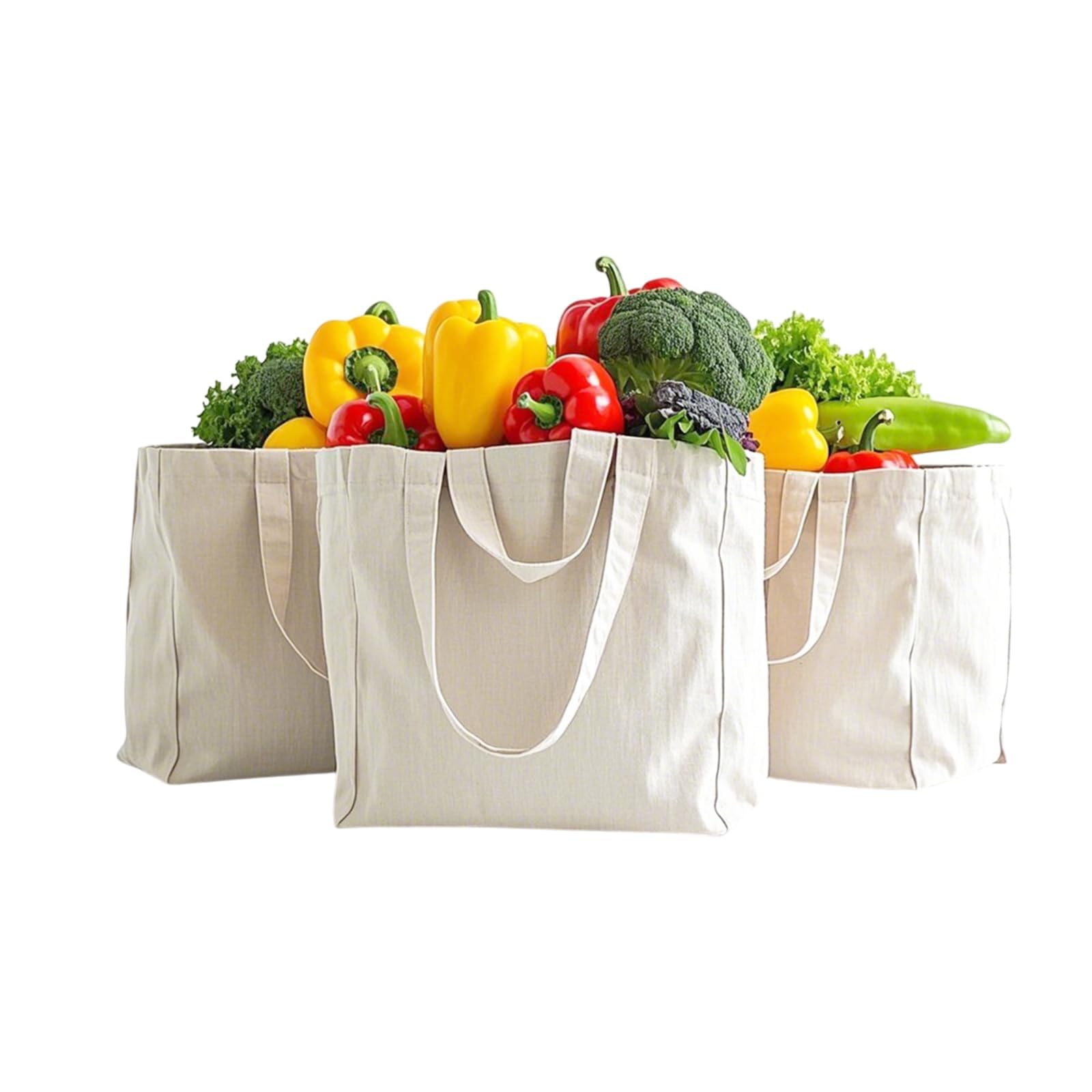 ZZCJAY bolsa de lona con asa larga, ideal para transportar compras pesadas con comodidad.