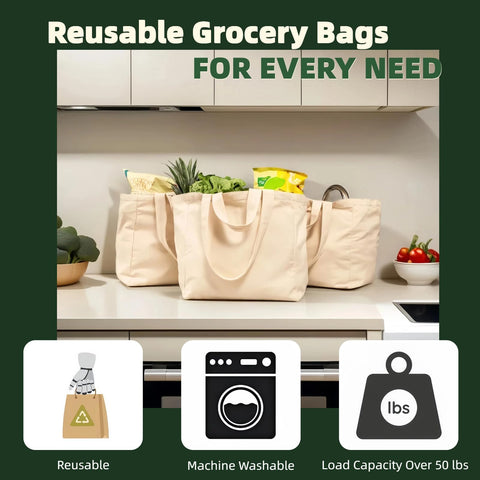 ZZCJAY bolsa lavable a máquina, lista para reutilizar y reducir residuos.
