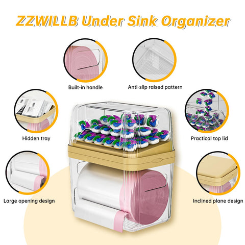 zzwillb bandejas removibles para rellenar y limpiar con facilidad