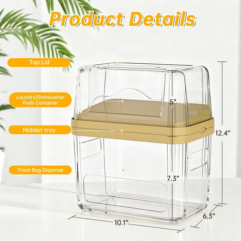 zzwillb contenedor pods lavandería lavavajillas, organización eficiente para la rutina de limpieza