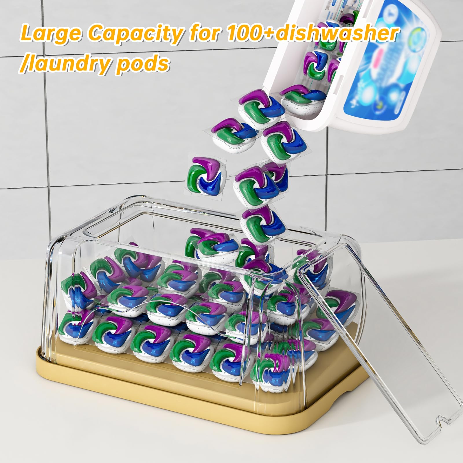 zzwillb tapa superior compartimento pods, fácil acceso diario para usos frecuentes