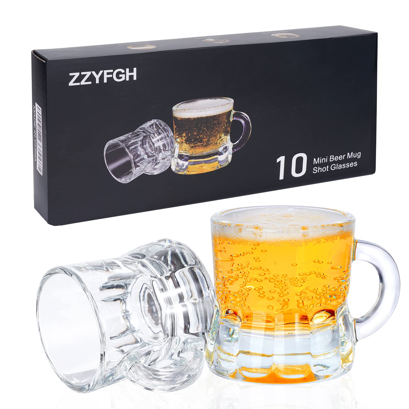 Vaso shot mini ZZYFGH con asa, 1 onza, ideal para brindar.