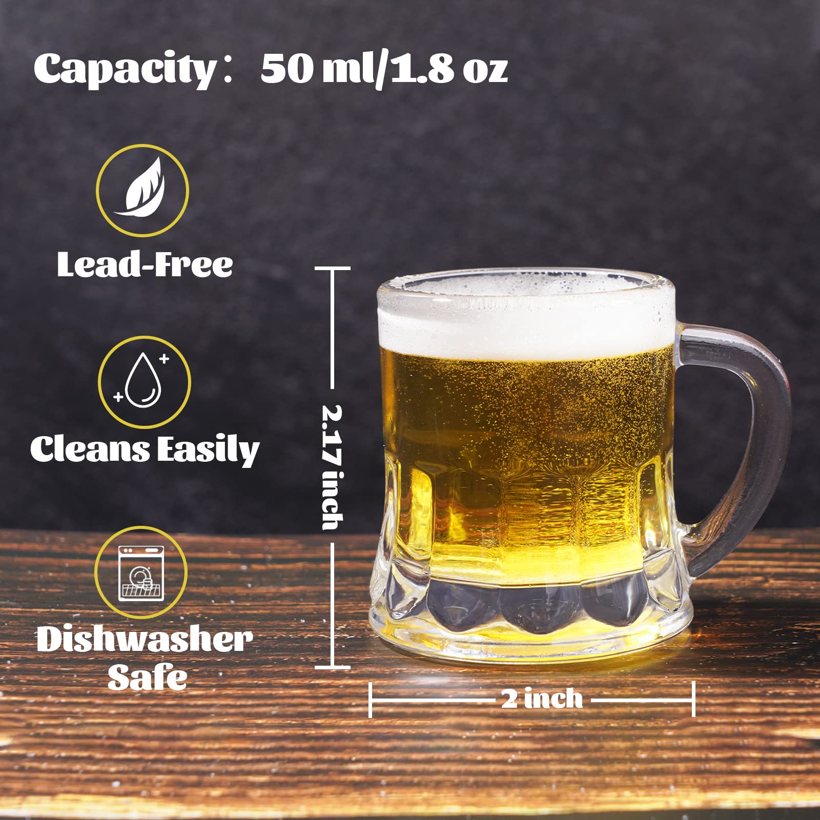 Juego de 6 vasos de chupito mini de ZZYFGH con caja regalo