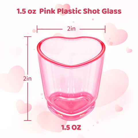 ZZYFGH shot glass corazón rosa con arcoíris, detalle colorido para fiestas