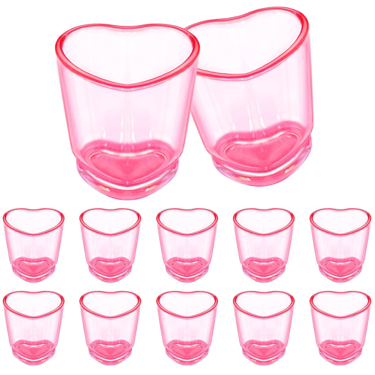 ZZYFGH shot glass corazón rosa frontal, ideal para brindis románticos