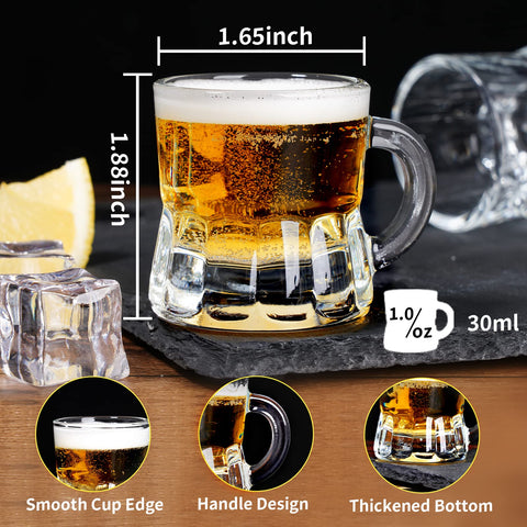 Vaso shot con asa ZZYFGH, agarre grueso para fiestas.